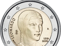 Дама с горностаем Леонардо да Винчи появится на монете в 2 евро